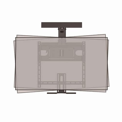 Support mural TV – Support TV au plafond, support TV motorisé réglable, support TV rabattable avec assistance à ressort, pour écran de 32 à 65, roulement maximum 35 kg, rotation gauche/droite de ± 1