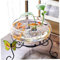 Tadoiooy Planteur de Bol de Lotus, Bol à Fleurs de Lotus Rond 6 Pouces, Bol de lys à Eau Claire, Bol en Verre décoratif pour Fleur succulente hydroponic Plante Poisson décor