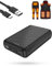 FERNIDA Tragbare 7.4V 10000mAh Akku mit USB- und DC-Anschluss, Power Bank für Beheizte Kleidung, Beheizte Weste, Beheizte Hosen und Mobiles Elektrisches Gerät