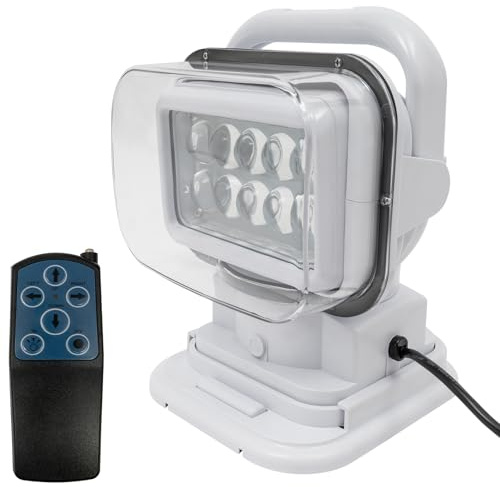 VonVVer LED Suchscheinwerfer Arbeitslicht 50W 600m 8000LM 6500K - LED Arbeitsscheinwerfer mit Fernbedienung für Geländewagen ATV Trucks Boote IP67 360° Rotation (Weiß)