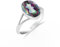 HIMALYA QUARTZ Mystischer Quarz Silber 925 Ring Oval 10x12mm Handgemachter Boho Damen Herrenring fur Verlobungring, Hochzeit HQ-SR65-MYSTPZ-12