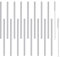 morneve Lot de 16 pailles courtes et réutilisables en acier inoxydable avec brosse de nettoyage pour cocktails, rock, gin, verre, café, bocaux Mason pour enfants, boîte à jus de fruits, argent