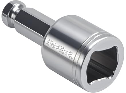 EVRBUL Ice House Castle Fish House Winch Adapter for Cordless Drill, 630 Stainless Steel,One-Piece Construction，Heat Treated
