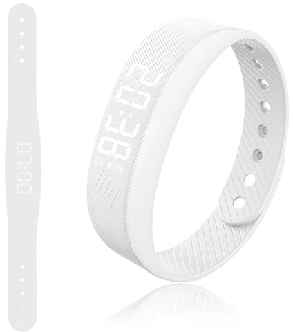 Vibrationswecker Armband Vibrationsarmband Wecker Pro Sleep Vibrations Wecker Armband Vibration Vibrationswecker Trinkerinnerung Mit Timer Und Drei Weckerfunktionen Stoppuhr Schrittzähler Weiß