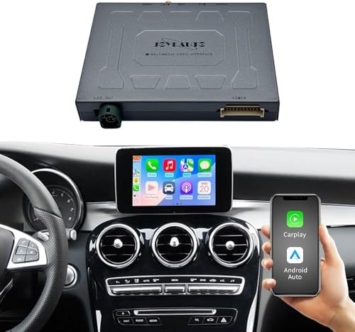 JoyeAuto Wireless CarPlay Android Auto Nachrüstset für Mercedes Benz NTG5.0 NTG5.1 NTG5.2 A B C E S G GLC GLA GLK Klasse 2015-2018 CarPlay Decoder mit Mirror Link Rückfahrkamera WZME-1