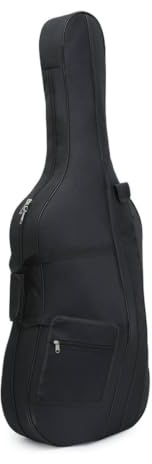 Baoblaze Cello Gig Bag with Backpack Straps, Water-Repellent Soft Multiple Storage Bag, Shaped to Fit Cello Outline Padded Transport Cover for Flap Pocket Store Bow, Rosin, Tuner for Daily Use, 4/4