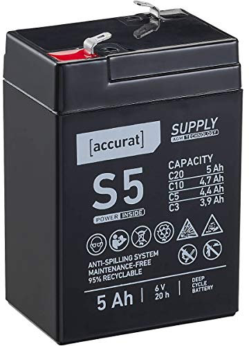 Accurat Supply S5 AGM 6V Bleiakku 5Ah