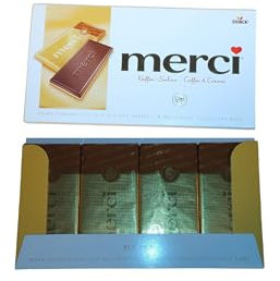 Chocolat Merci | Crème À Café Du Bar Merci | Storck Merci | Storck Chocolat | 100 Gramme Total