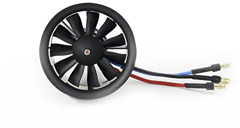 Powerfun EDF 50mm 11 Blades Ducted Fan with RC Brushless Motor 4300KV Balance Tested for EDF 4S RC Jet Airplane