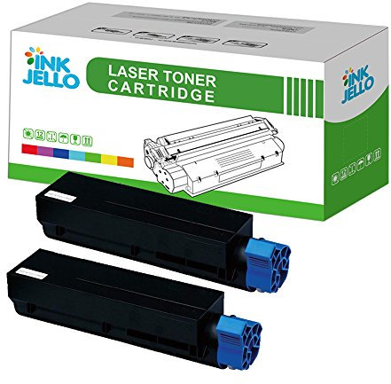InkJello kompatibel Toner Patrone Ersatz für Oki B412 B432 B512 MB472 MB492 MB562 (Schwarz, 2-Pack)