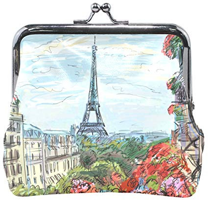 Eslifey Mini porte-monnaie Tour Eiffel pour femmes et filles