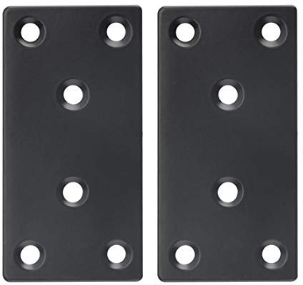 sourcing map Straight Bracket Stainless Steel 80x40mm Flat Brace Corner Fastener Connector with Screws for Mending Plate Board Window Furniture Brackets 2 Pcs