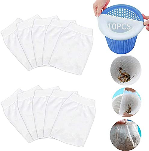 Funmo Chaussettes de Skimmer, Pre-Filtre Skimmer, Prefiltre pour Piscine, Chaussettes Skimmer, Chaussettes de Skimmer de Piscine, Pool Skimmer(10Pcs)