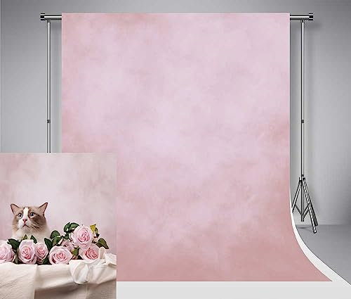 Kate 1,5 x 2,2 m Mikrofaser-Fotohintergrund für Fotostudios, Hellrosa, grau, abstrakt, Retro, professioneller Hintergrund