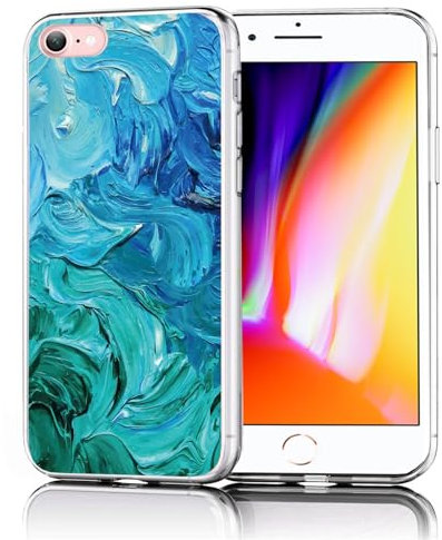 CoolGadget Motiv Hülle für iPhone 7 / iPhone 8 / iPhone SE 2 / iPhone SE 3 - Motiv 02 Designhülle, Anti-Fingerprint, Slim Fit Schutzhülle mit Erhöhtem Kamerarand, Stoßfest, Kratzschutz