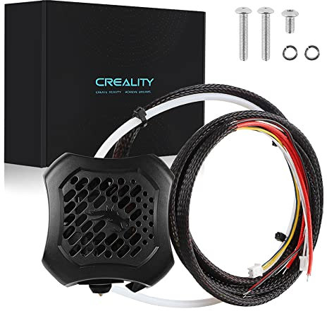 Creality Official Ender 3 V2 Full Hotend Kit, 3D Printer Assembled Extruder Kit with Capricorn Bowden PTFE Tubing, Dual Fans, Silicone Sock, Nozzle and ABS Shell for Ender 3 V2 3D Printer