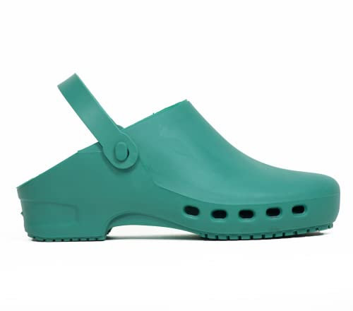 REPOSA Eco - Zoccoli Donna e Uomo in Gomma Comodi, Leggeri, Antishock, per Casa, Giardinaggio, Fai da Te - Ciabatte Donna Anatomiche con Fori Laterali, Laccetto Ribaltabile, Effetto Antiscivolo