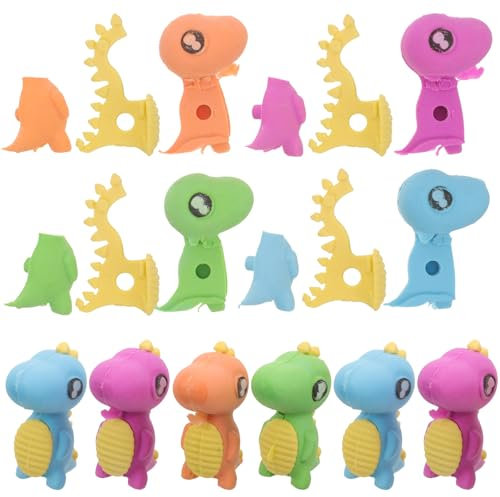 NUOBESTY 15 Stücke Tier Radiergummis Mini Weihnachten Radiergummis Kappe Radiergummi Radiergummi Set Groß Giraffe
