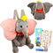 Beach Kids Dumbo Plüschtier Geschenkset - Bundle mit Deluxe Dumbo Plushie mit Tragegurten, Dumbo Temporäre Tattoos, Mehr | Dumbo Gifts