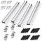 4 Pezzi Set di Guide Montaggio Fotovoltaiche Staffa Moduli Solari,Guida di Montaggio in Alluminio,Kit di Staffe Montaggio per Tetti Piastrellati,Montaggio su Tetto per Camper,Roulotte,Yacht (300 mm)