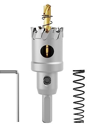 CSOOM Scie-cloche en carbure de tungstène haute performance, coupe-trous TCT. Acier inoxydable et grille métallique sont le choix idéal (26mm)