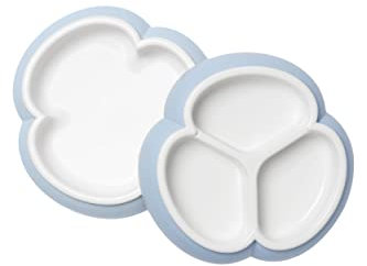BabyBjörn Kinderteller-Set, 2er-Pack, Blassblau