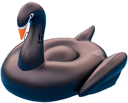 Black Swan Swimming Ring, Floating Row Pool Float Raft Lounge für Erwachsene, verdickter aufblasbarer Pool Float 190 * 190 * 130CM
