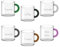 WD Lifestyle Juego de 6 tazas de café en vidrio de borosilicato de 3.4 onzas líquidas