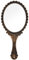 Handspiegel mit Griff Retro, Vintage Handspiegel Bronze, Tragbarer Kosmetikspiegel mit Griff, Kunststoff Handspiegel mit Griff Oval für Friseur Make Up Zuhause Reise