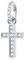 Funkelnd Kreuz Charms passen Pandora Religiös Armband, 925 Sterling Silber Christlich Glaube Cross Mini Anhänger Charm, Geschenke für Oma/Familie/Weihnachten