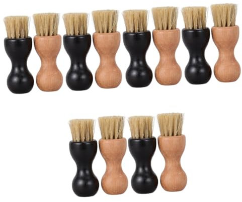 GLEAVI 12 Stück Tragbare Bürste Zum Glänzen Von Schuhen Multifunktionale Schuhbürste Wildlederbürste Schuhentstaubungsbürsten Teppichreiniger Harter Sneaker-