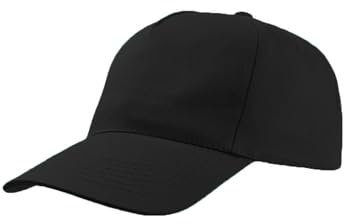 Mr. Gadgets Cappello per Bambini con Visiera - Regolabile 100% Cotone - Padel Baseball Tennis Sport e Tempo Libero (Nero)