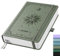EMSHOI A5 Notebook Lined Journal - 320 Numbered Pages, 100gsm Thick Notepad, Hardcover Leather College Ruled Note Book for Women Men School Work Writing Note Taking, 14.5 x 21cm - Green