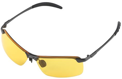 Witeup Night Driving Glasses - Yellow Lens, Anti Glare, UV400 Protection for Men & Women - Alloy Frames