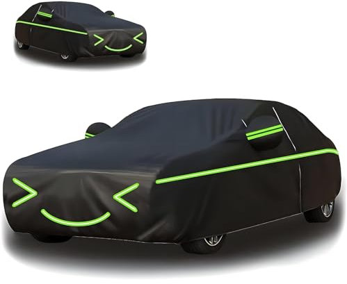 Autoabdeckung Vollgarage für Smart Fortwo Coupé W450 2003-2007 (250 x 151,5 x 154,9cm),Modischer Stil, Baumwollfutter, wasserdicht, staubdicht, alterungsbeständig, Allwetterschutz