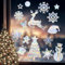 Qualsen 56 Pegatinas Flores de Decoracion Navidad,Vinilos para Ventanas Pegatinas Navidad Copos Nieve Stickers de PVC No Adhesivas Vinilo Para Cristales