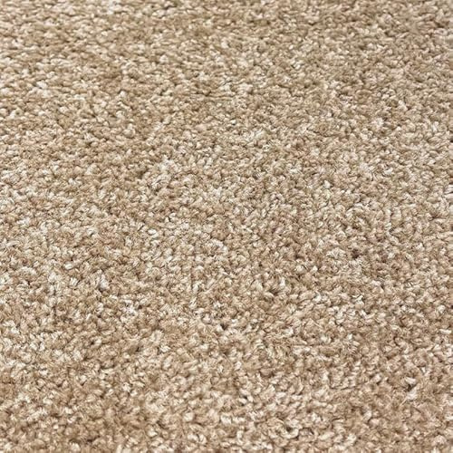 Tuda Carpets | Imperial 6.5mm Pile Budget Carpet with Felt Backing, 8.5mm Total Height | Almond Brown (90) - 4m x 8.5m (13ft1 x 27ft10)