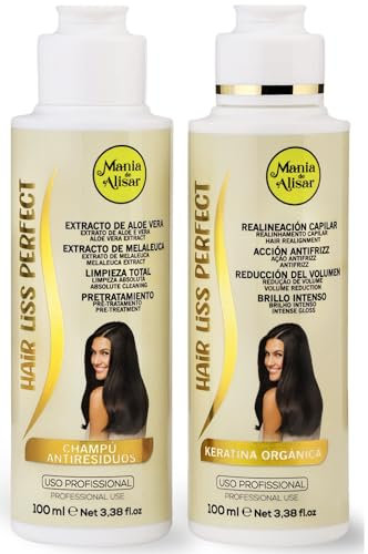 kit alisado brasileño alisado de keratina Orgánica alisado brasileño progresivo contiene champú y keratina 2 x 100 ml