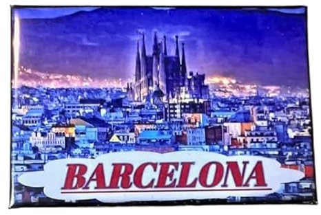 Barcelona - Recuerdo de Barcelona, recuerdo de Barcelona, imán de nevera de Barcelona, recuerdo de España, regalo de Barcelona