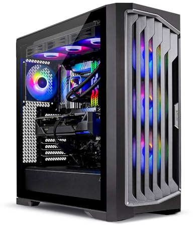 Skytech Legacy Gaming PC Desktop, Ryzen 9 9950X3D 4.3GHz (5.7GHz Turbo), NVIDIA RTX 5090 32GB, 4TB Gen4 NVMe SSD, 64GB DDR5 RAM 6000 RGB, 1200W Gold ATX 3 PSU, 420mm ARGB AIO, Wi-Fi, WLAN In 1 1