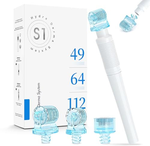 Micro Needle Roller, 3 en 1 Needling Roller, 0.5mm Micro Needling Set, Anti-Rides Raffermissement de la Peau, Rétrécissement des Pores pour Les Soins du Visage et Des Lèvres pour Hommes et Femmes