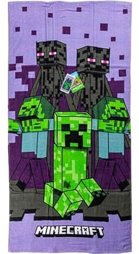 Carbotex Minecraft Strandtuch Badetuch Duschtuch 70x140cm MC24002024