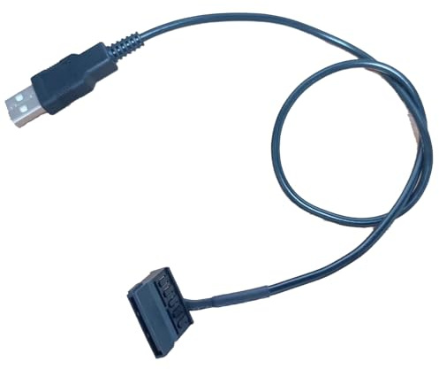 ELFJMZP Lot de 2 câbles d'alimentation USB vers SATA, 50 cm 22 AWG Tinned Copper Cord for 2,5 SATA HDD/SSD, Power Supply via USB Port/Charger/Power Bank (pas de transfert de données, 5 V seulement