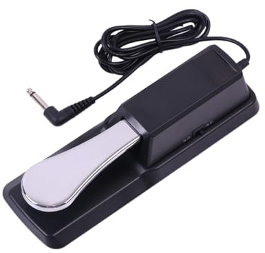 Universal Sustain Pedal, Piano Fußpedal mit Polaritätsschalter, Keyboard Sustain Pedal Zubehör für MIDI Keyboards, Synthesizer, Elektronische Keyboards