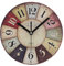 Vintage Wanduhr aus MDF mit lautlosem Uhrwerk - Wanduhr Küchenuhr Design Central Amsterdam ca.s - kein nerviges Ticken