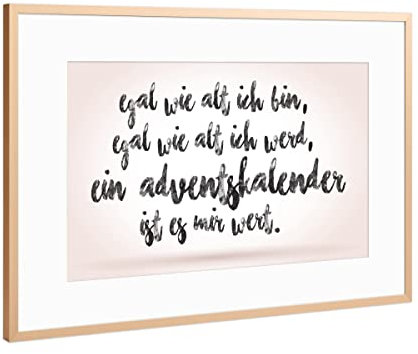 artboxONE Poster mit Rahmen Kupfer 30x20 cm Adventskalender 4 von Roman Velez - gerahmtes Poster