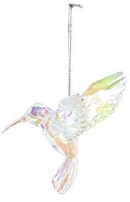 Gisela Graham Rainbow Acrylic Hummingbird Decoration#12977