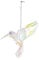 Gisela Graham Rainbow Acrylic Hummingbird Decoration#12977