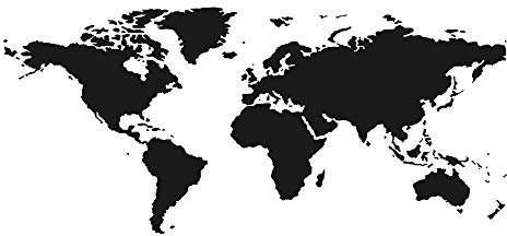 World Map wiederverwendbare Schablone, A3, A4, A5 und größere Größen, moderner Reisestil/P16 (wiederverwendbare PVC-Schablone, A3-Größe – 297 x 420 mm, 29,7 x 41,9 cm)