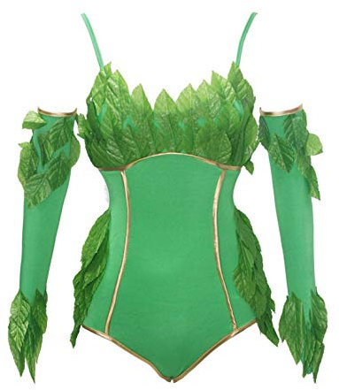 BSLINGERIE® Costume da donna verde edera velenosa con body Teddy Party Outfit (verde, M)